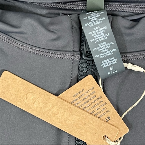 Skims Swim Zip Front Sleeveless One Piece Gunmetal Size Small - Picture 3 of 3